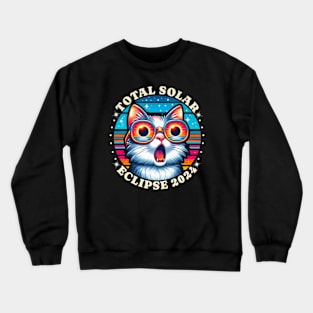 Funny Total Eclipse Cat Crewneck Sweatshirt